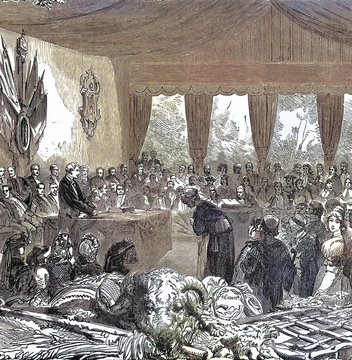 Remise des prix lors d’un comice agricole, <i>Journal illustré</i> du 17 juin 1866. © Collection B. S. 