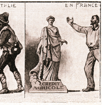 Les agriculteurs français en retard sur leurs homologues allemands et italiens. <i>Lecture pour tous</i>, 1899. © Collection B. S.