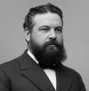 Theodor Cremer, président de la Caisse centrale et successeur de Raiffeisen à la Fédération générale. D’après la photo de l’ouvrage <i>Fünfzig Jahre Raiffeisen 1877-1927</i>, 1927. © Collection B. S.
