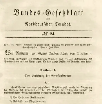 La loi allemande du 4 juillet 1868.