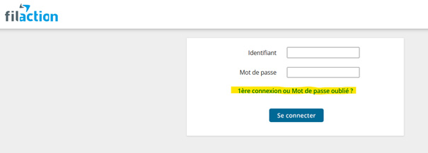Mot de passe oublié