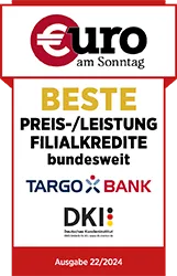 Auszeichnung1. Platz Filial-Kredit